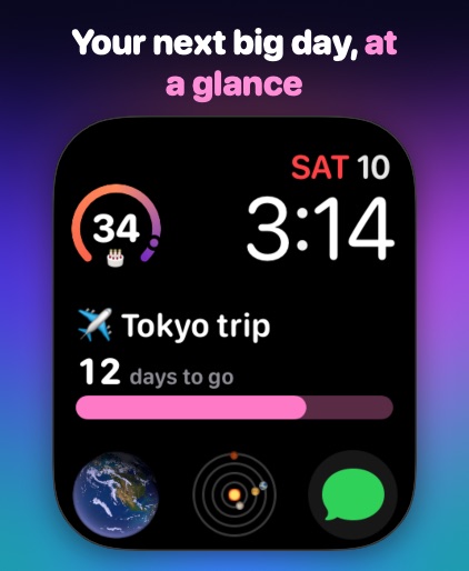 Coming Up watch face complication