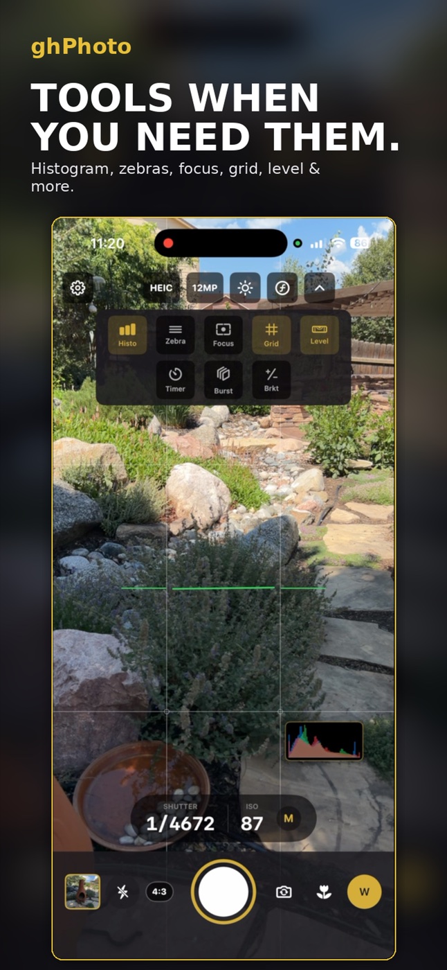ghPhoto tools panel
