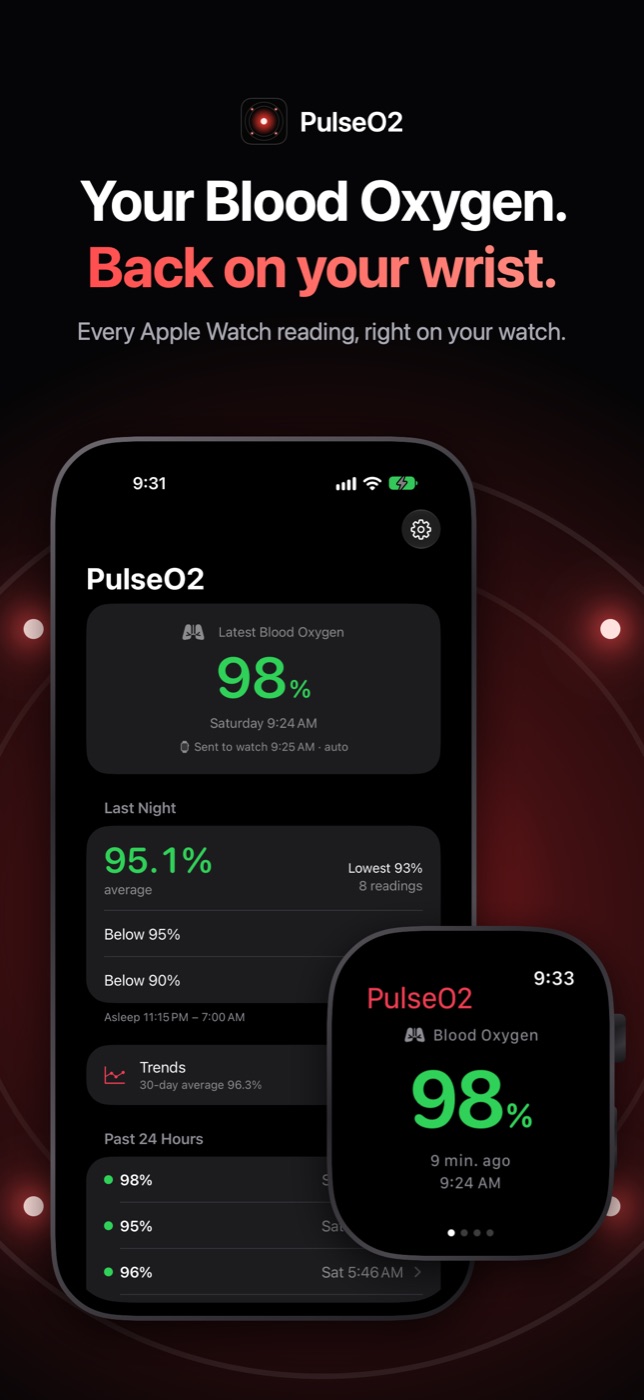 PulseO2 on iPhone