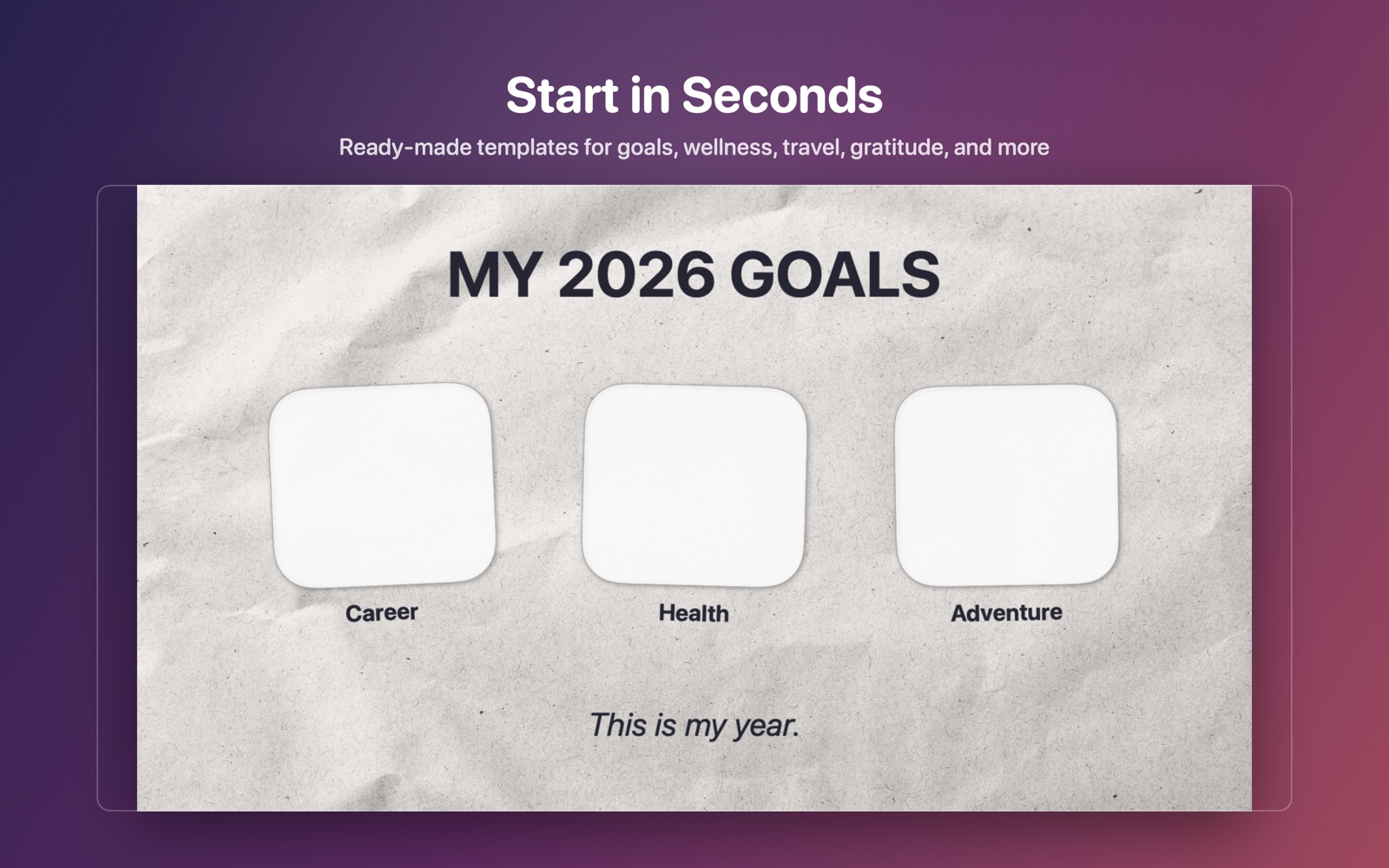 Start in seconds — a ready-made goals template